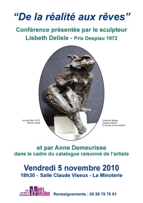 image : affiche conférence Lisbeth Delisle à Mont de Marsan
