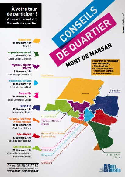 image : visuel du renouvellement des conseils de quartier de Mont de Marsan