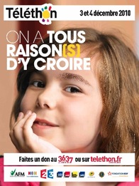 image-lien : affiche 2010 et lien vers page Téléthon du site de la régie des fetes