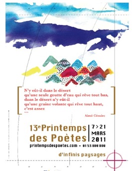 image-lien : affiche printemps des poètes au Marsan et lien vers pdf programme