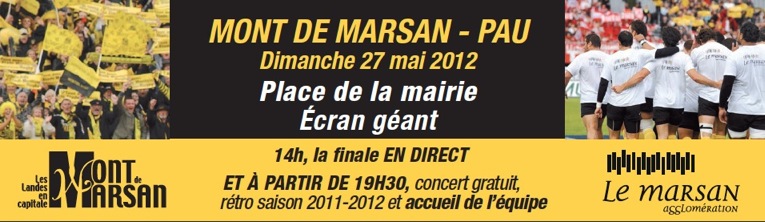 image : Bandeau finale rugby proD2 Mont de Marsan / Pau