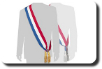 image-lien : image écharpe tricolore française et lien vers page les élus