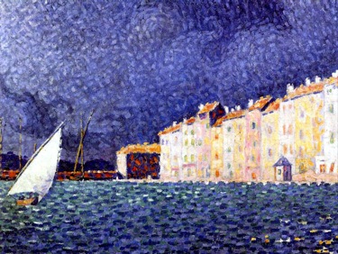 image : Paul Signac - Tableau Orage à Saint Tropez - Musée Annonciade