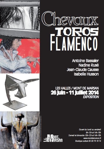 image : Affiche exposition chevaux-toros-flamenco