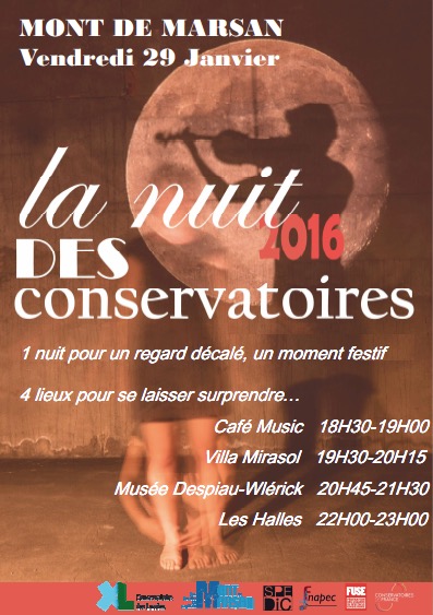 image : affiche la nuit des conservatoires - Mont de Marsan