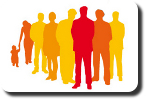 image : silhouettes de personnes en couleur