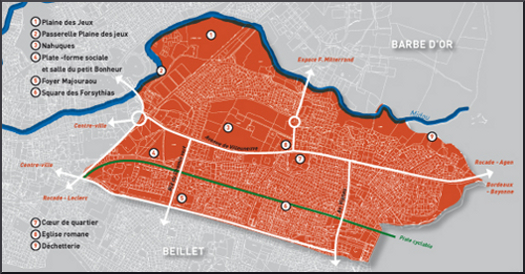 image : carte du conseil de quartier Saint Médard
