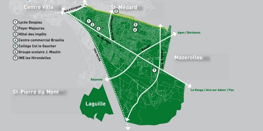image : carte du conseil de quartier Beillet/Dagas/Chourié