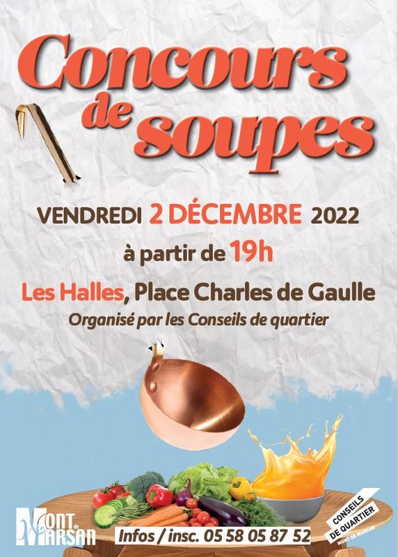image : Affiche concours de soupe - Conseils de quartier - Mont de Marsan