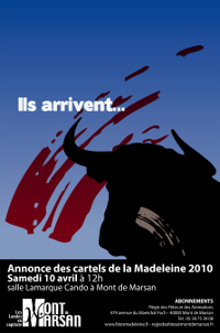 image : affiche annonce cartels Madeleine 2010