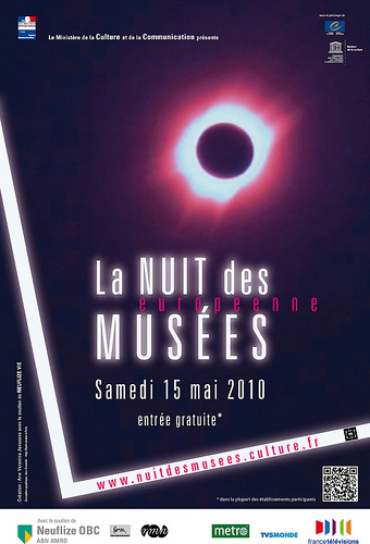 image : affiche la nuit des musées européens 2010